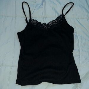 Black lace cami with adjustable spaghetti straps size small